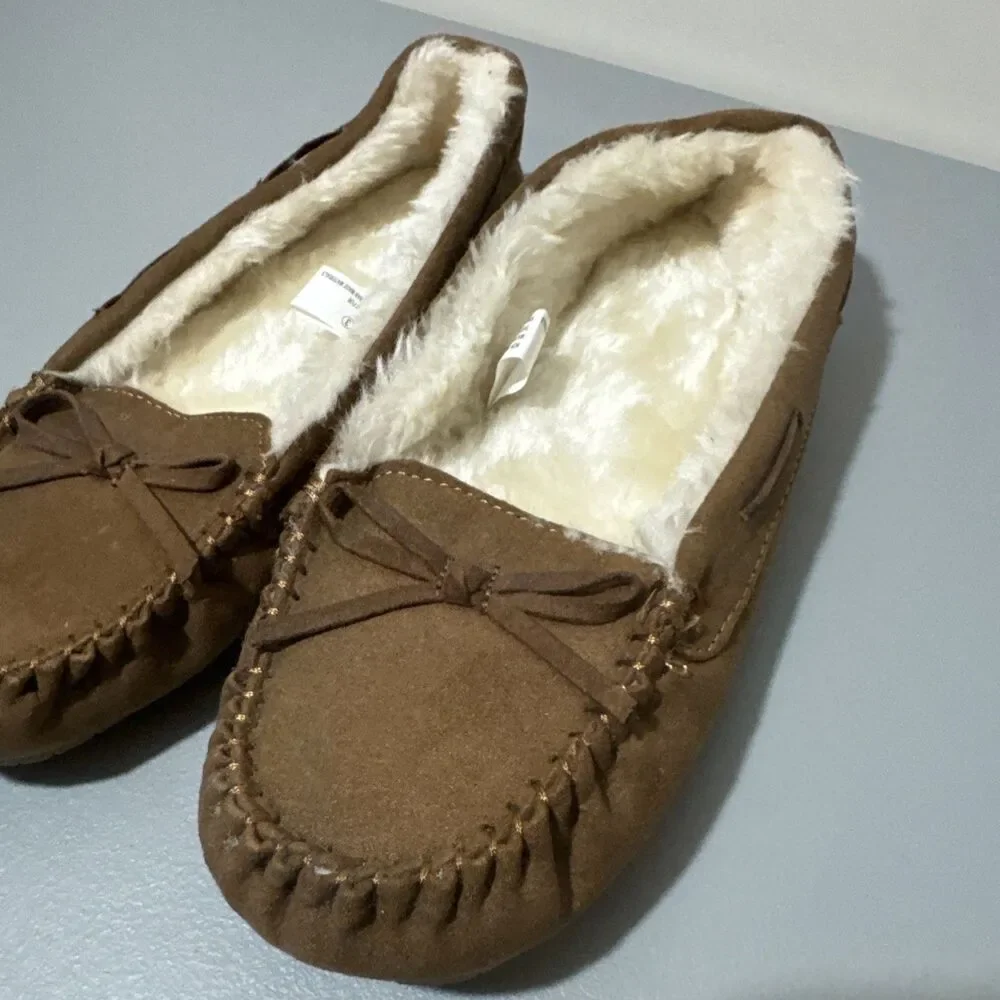 Cat & Jack Youth Girl's Shoes Slippers Slip On Brown Size 3